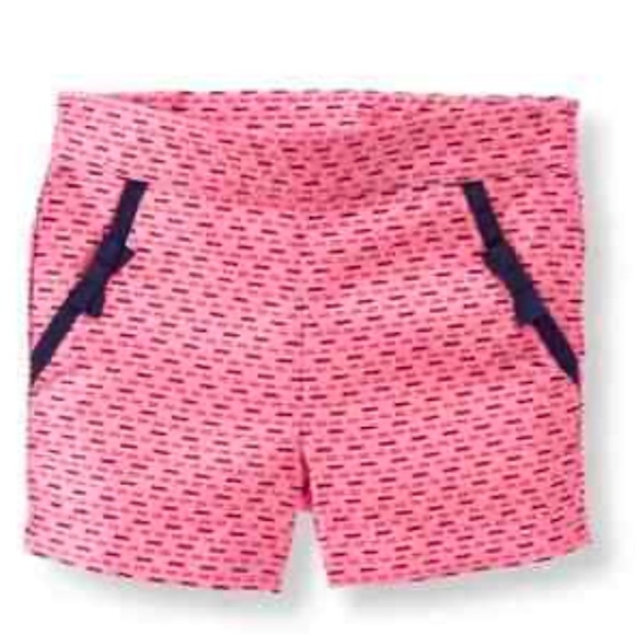 Janie and Jack 2T shorts navy bow ribbon pocket detailing & woven throughout - Picture 1 of 3